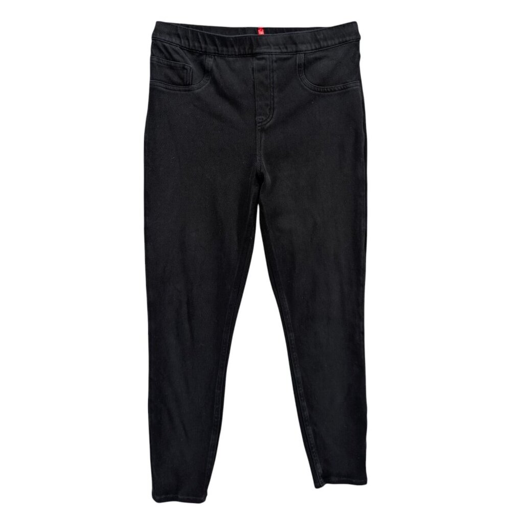 Spanx Jean-ish Ankle Leggings Womens Black Stretch Slimming Pull On Size L